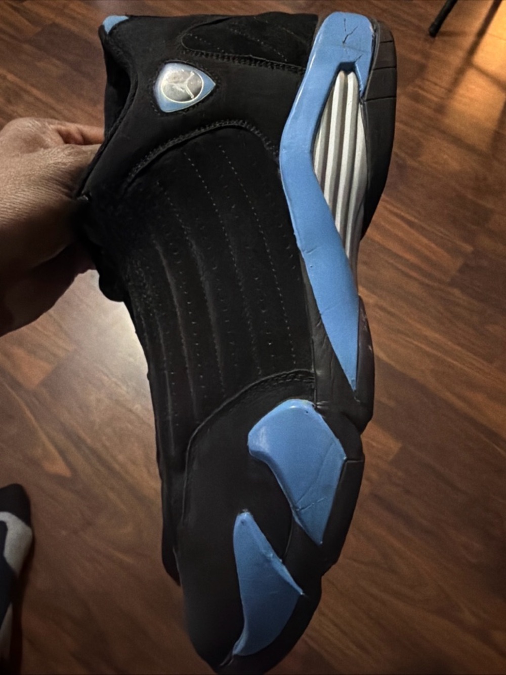 Size 14 - Air Jordan 14 Retro 2006 Black University Blue - Picture 2 of 13